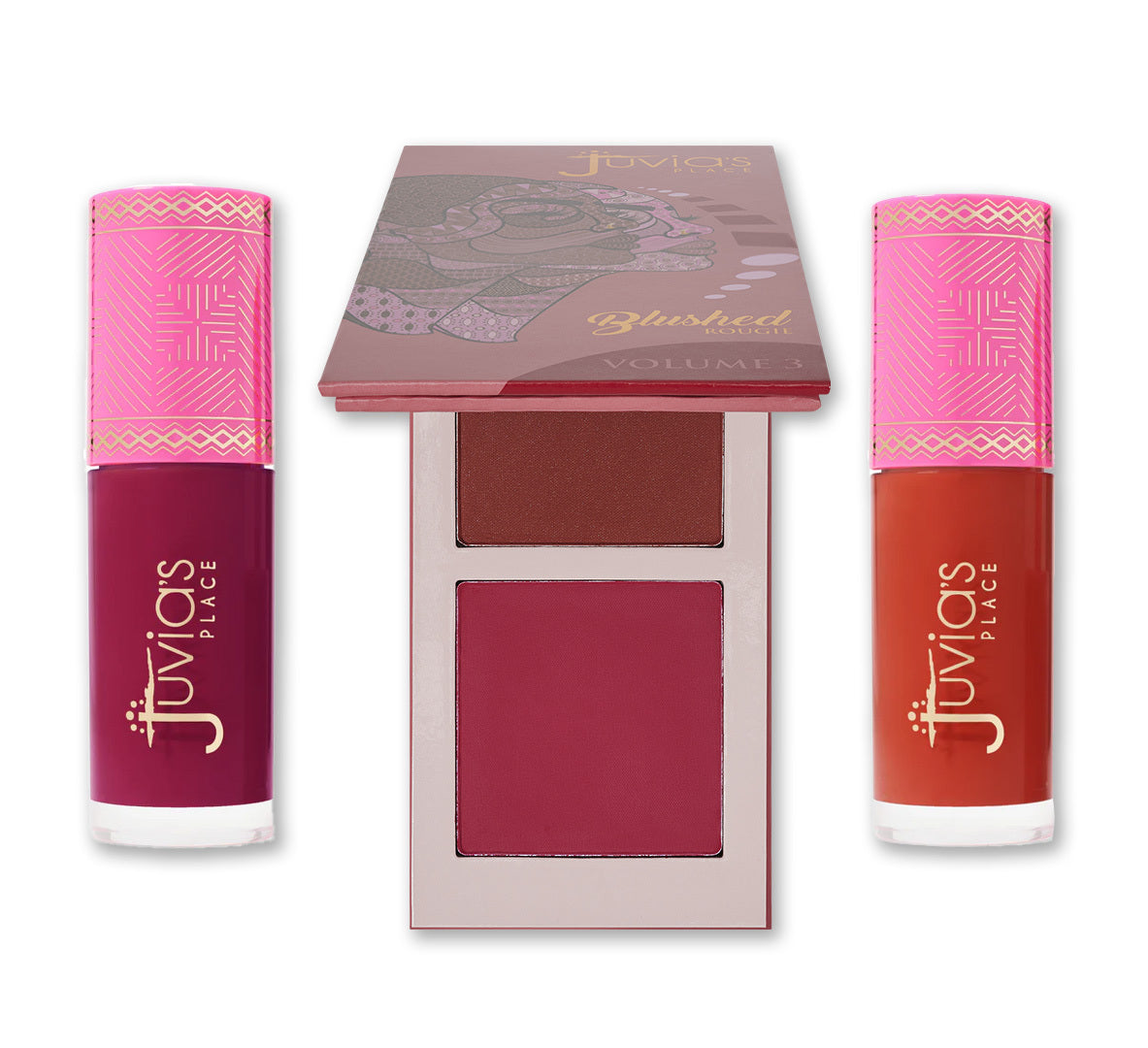 Blushed Trio Bundle- Powder, Liquid, and Glow Blush Set | Juvia's
